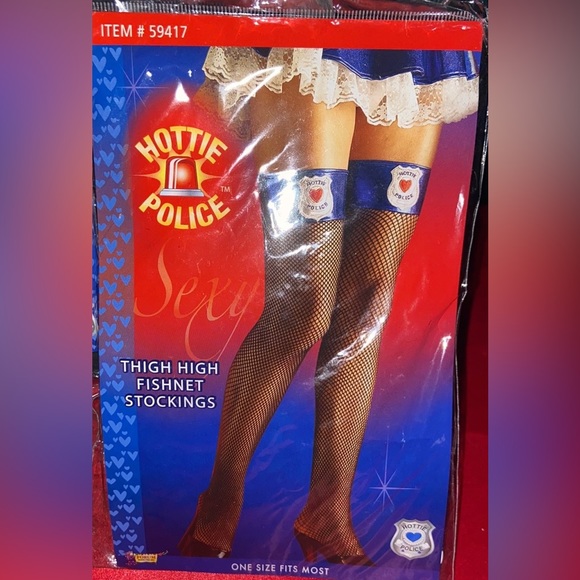🎃 Halloween “Hottie Police” Accessories Summons Book/Stockings/Gloves/Handbag - Picture 5 of 8